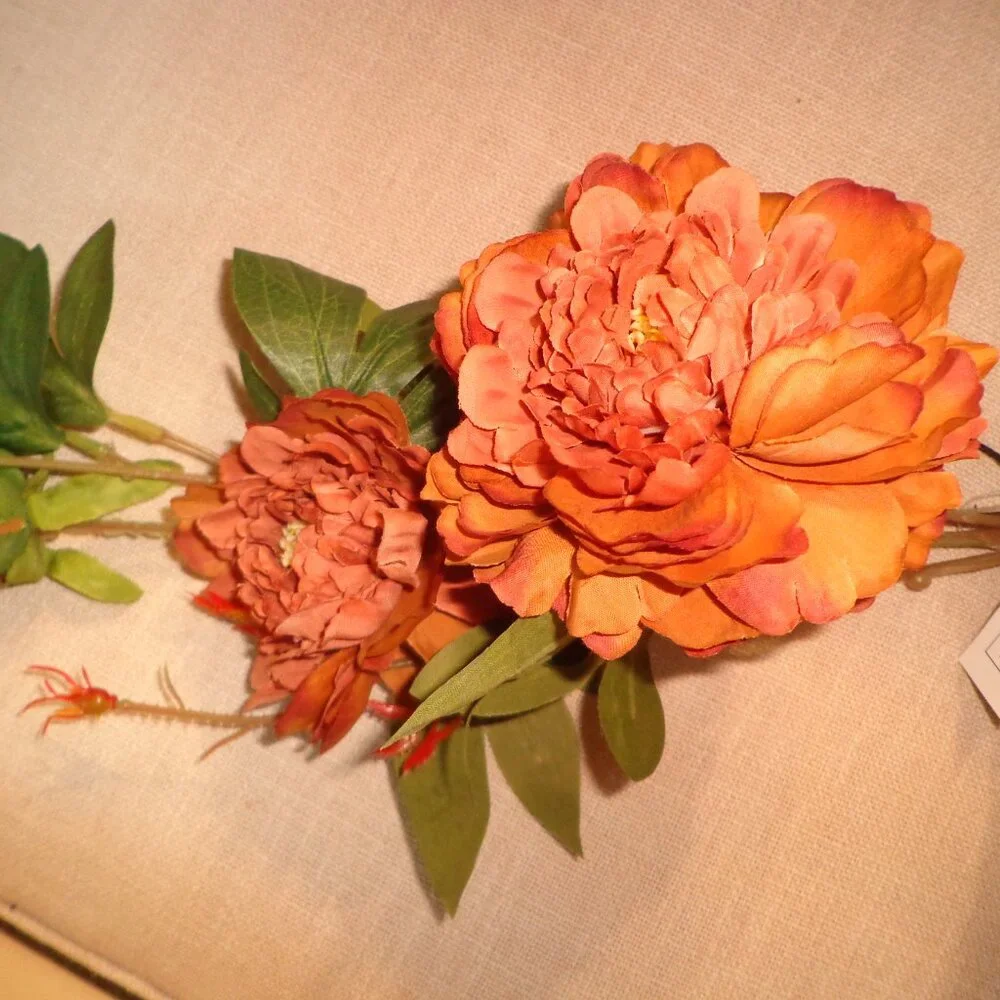 NWT Faux Wild Peony Spray 35